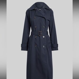 Lauren Ralph Lauren navy trench coat Large. Like new condition.